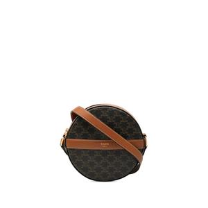 Сумка через плечо Triomphe Coated Canvas Round Purse on Strap (2021 год)