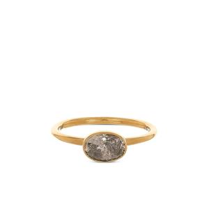 Кольцо Rustic Horizontal Oval Skinny из желтого золота