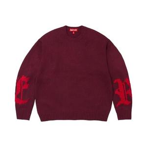 Свитера Supreme Cross Stitch Logo Sweater 'Burgundy'