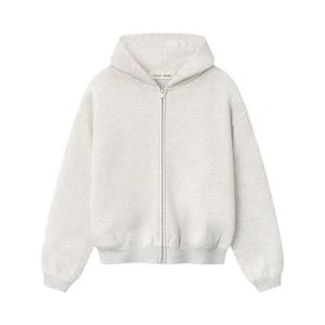 Молнии Fear of God Essentials Classic Full Zip Hoodie 'Овсяный меланж'