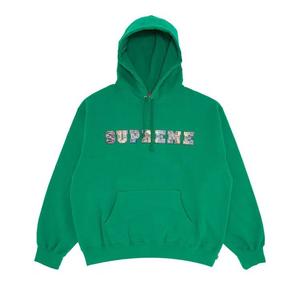 Худи Supreme Collegiate Patchwork Leather Hooded Sweatshirt 'Green'