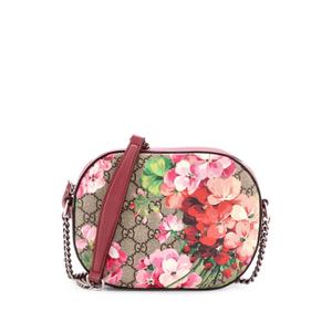 Мини-сумка через плечо Chain Wallet Blooms Print GG Coated Canvas
