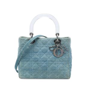 Сумка-сэтчел Cannage Acrylic Handles Lady Dior среднего размера (1999 год)