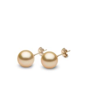 Серьги-гвоздики Classic из желтого золота с жемчугом