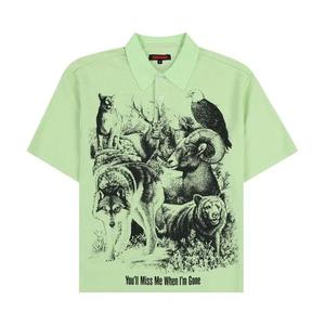 Поло Pleasures Revival Boxy Polo 'Мятный'