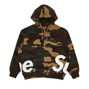 Худи Supreme Big Logo Zip Up Hooded Sweatshirt 'Woodland Camo'