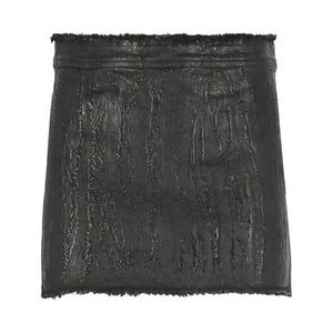 Юбки Rick Owens Мини-юбка из денима 'Черный'