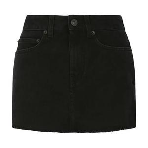 Юбки Balenciaga Raw-Cut Denim Mini Skirt 'Peach Pitch Black'