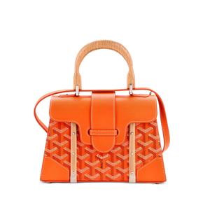 Сумка-сэтчел Structured Saigon Top Handle Bag Coated Canvas with Leather размера мини