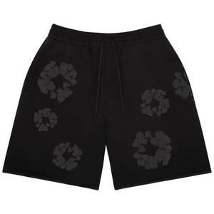 Denim Tears Faded Mono Cotton Wreath Sweatshorts 'Черный'