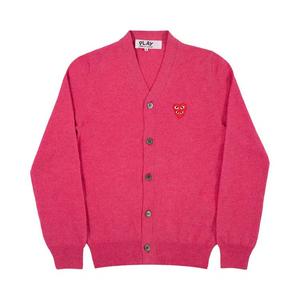Кардиганы Comme des Garçons PLAY Кардиган с логотипом-сердцем «Розовый»