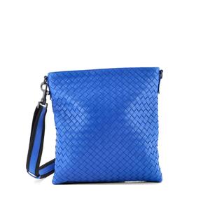 Сумка через плечо Flat Messenger Bag среднего размера с плетением Intrecciato