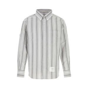 Рубашки и топы Thom Browne Long-Sleeve Body Straight Fit Self Armband Shirt «Medium Grey»