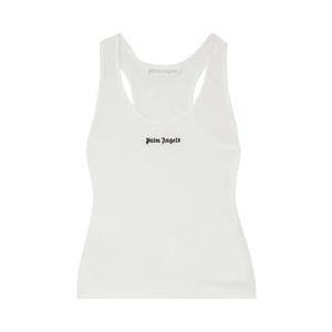 Майки Palm Angels Classic Logo Rib Tank 'Белый/Черный'