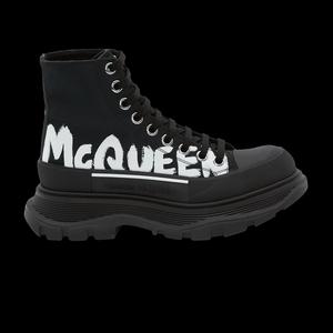 Ботинки Alexander McQueen Wmns Tread Slick Boot 'McQueen Graffiti Logo - Black'