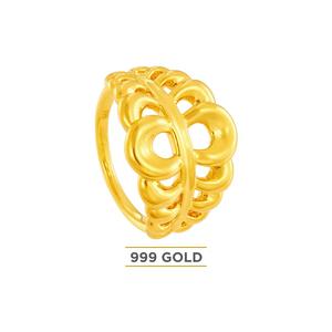 HABIB 999/24K Желтое золотое кольцо 9GR01330825
