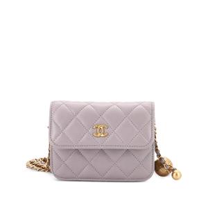 Мини-сумка через плечо Pearl Crush Flap Clutch with Chain Quilted Lambskin