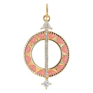 Подвеска Sundial из желтого золота с бриллиантами