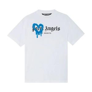 Футболки Palm Angels St. Moritz Heart Sprayed Tee 'White'