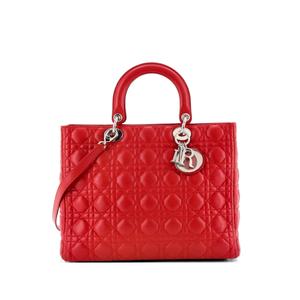 Большая сумка-тоут Lady Dior Bag Cannage Quilt Lambskin