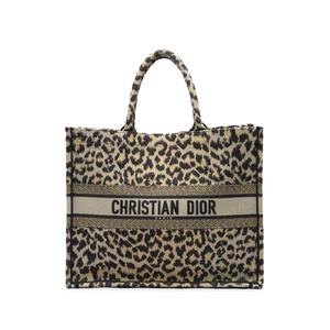 2021 Mizza Large Embroidered Canvas Leopard Book сумка-тоут