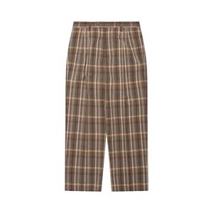 Брюки Auralee Super Fine Tropical Wool Check Two-Tuck Slacks 'Top Brown Check'