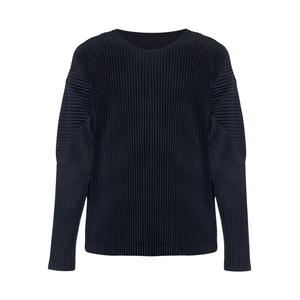 Плиссированный топ с длинными рукавами