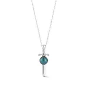 Серебряное колье Sword с жемчугом