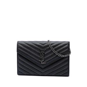 Сумка через плечо Chevron Studded Sheepskin Monogram Envelope Chain Wallet (2018 год)