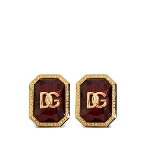 Серьги с кристаллами и логотипом DG