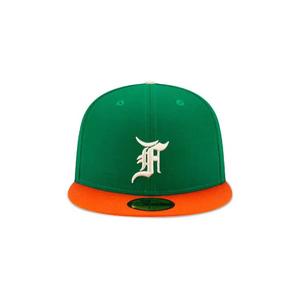Бейсболки Fear of God Essentials x New Era 59Fifty Fitted Cap 'Kelly Green/Orange'