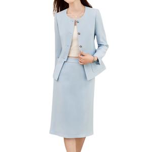 Однобортный жакет с круглым вырезом YGH-EM2606set