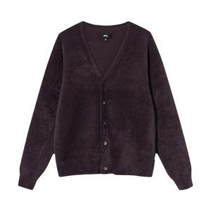 Кардиганы Stussy Shaggy Cardigan 'Eggplant'