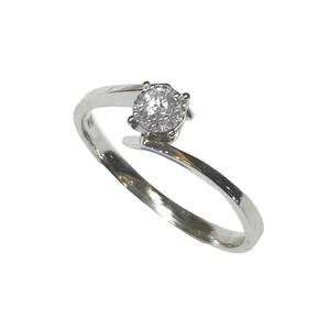 LITZ 18K белое золото кольцо с бриллиантом DR152