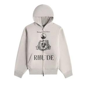 Зип-худи Rhude Youth Of America Zip Up Hoodie 'Heather Grey/Black'