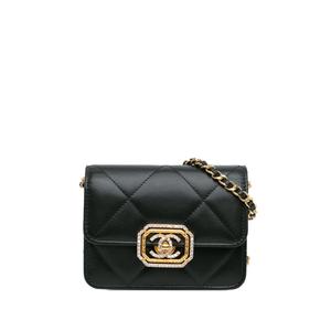Сумка через плечо Quilted Calfskin Strass Card Holder On Chain (2021-2024 годы)