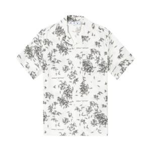Рубашка на пуговицах Off-White Allover Paperclip Print Holiday Shirt 'White/Black'