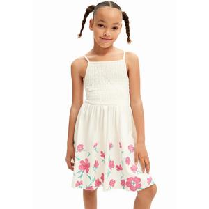 Платье Desigual Girl на бретельках с цветочной вышивкой.