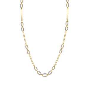 TOMEI Diamond Cut Collection Refined Oval Necklace, желтое золото 916/22K
