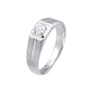 Кольцо с бриллиантом LITZ 18K белое золото DR5697