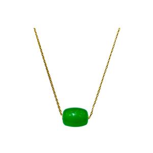 [СПЕЦИАЛЬНОЕ ПРЕДЛОЖЕНИЕ] LITZ 18K кулон с нефритом на цепочке из серебра 925 с покрытием 14K золота JP006
