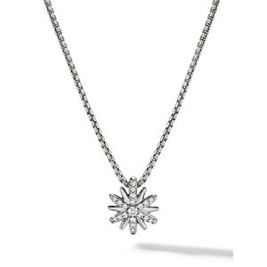 Серебряное колье Petite Starburst с бриллиантами (10.5 мм)