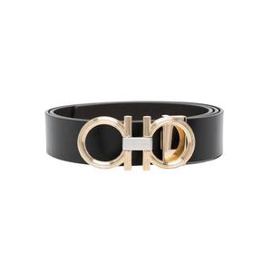 Двусторонний регулируемый ремень Gancini черный/коричневый