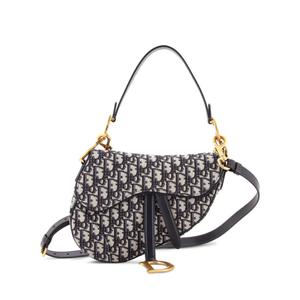 Сумка через плечо Saddle Handbag with Strap Oblique Canvas Medium