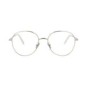 Dior круглые оптические очки 'Palladium/Transparent'