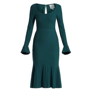 Платье миди Alena с рукавами колокол