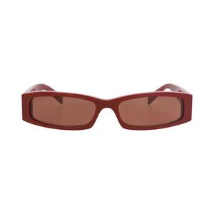 Gucci Солнцезащитные очки с квадратной оправой из переработанного ацетата 'Burgundy/Brown'