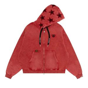 Худи AAPE Moonface Zip-Up Hoodie 'Red'