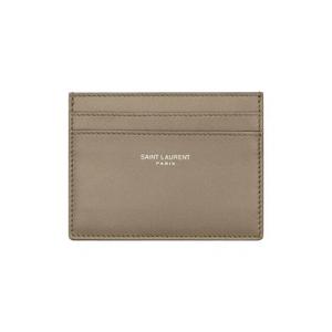 Кошельки Saint Laurent Paris Card Case Mono 'Plaza Taupe'