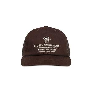 Бейсболки Stussy Low Profile Design Corp Trucker Snapback «Коричневый»